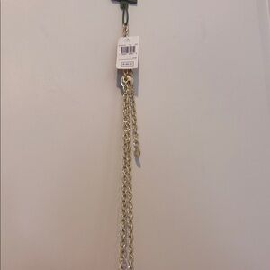 NWT- Unique Gold Chain Kate Spade Belt with 5 charms + Kate Spade sphere, S/M